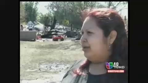 Un incendio deja a una familia de Donna en la calle