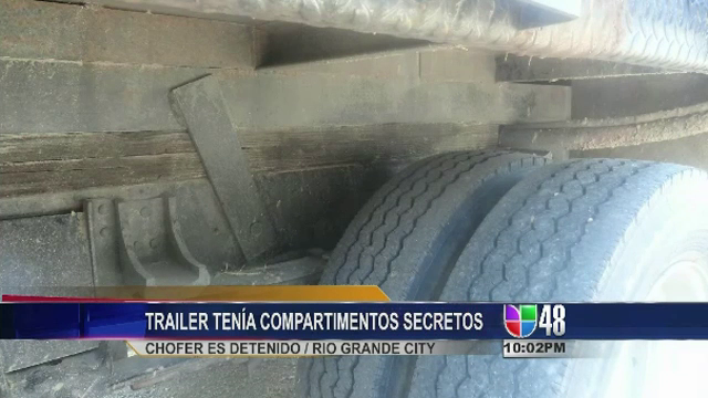 Trailer Tenia Compartimentos Secretos, Chófer es Detenido