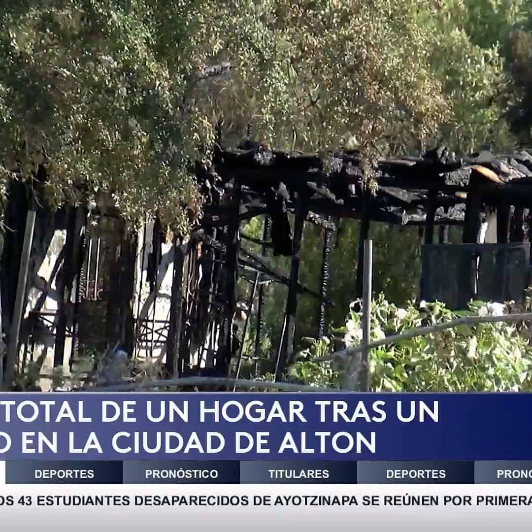 Incendio en Alton Deja a Familia Despojada de su Hogar: Pérdida Total Confirmada
