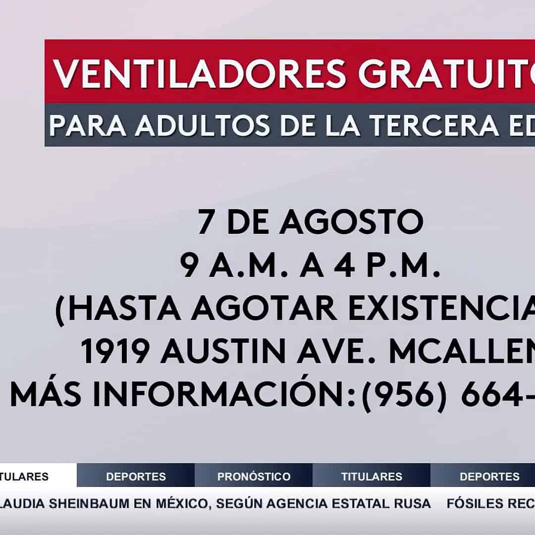 Distribución de Abanicos en McAllen para Personas de la Tercera Edad Durante la Ola de Calor