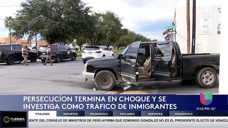 Persecución Policiaca Termina en Choque y Tráfico de Humanos en McAllen: Migrantes Bajo Custodia Federal