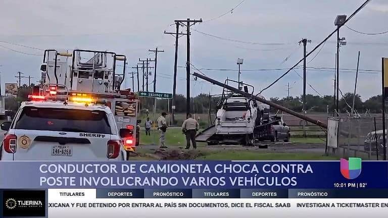 Accidente en Edinburg Involucra Camioneta y Varios Vehículos: Autoridades Investigan