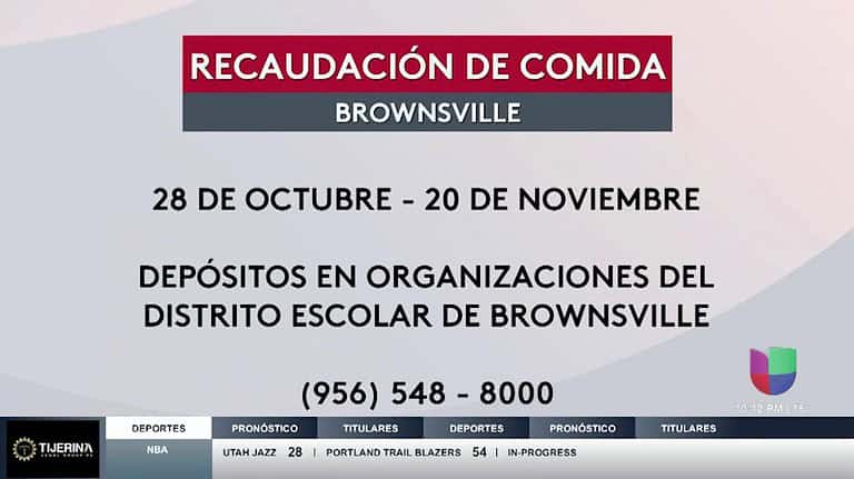 Distrito Escolar de Brownsville Lanza Campaña de Recolección de Alimentos para el Día de Acción de Gracias