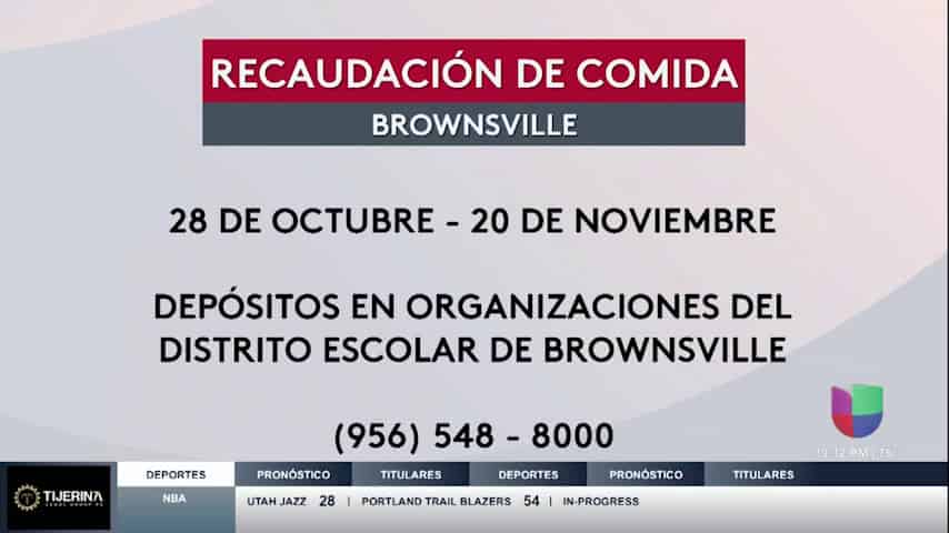 Distrito Escolar de Brownsville Lanza Campaña de Recolección de Alimentos para el Día de Acción de Gracias
