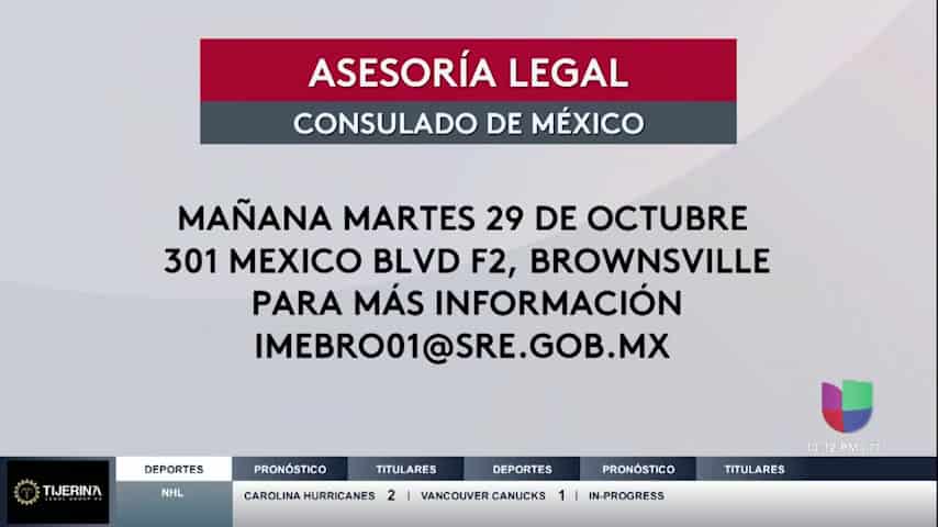 Consulado de México en Brownsville organiza seminario de asesoría legal migratoria