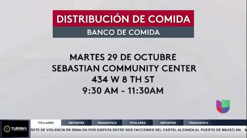 Banco de comida del Valle del Río Grande organiza distribución de alimentos en San Sebastián