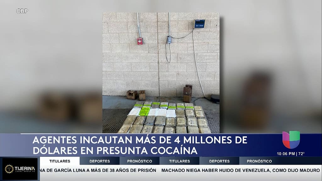 Incautan 300 Libras de Cocaína Valorada en 4 Millones de Dólares en el Puerto de Entrada de Hidalgo