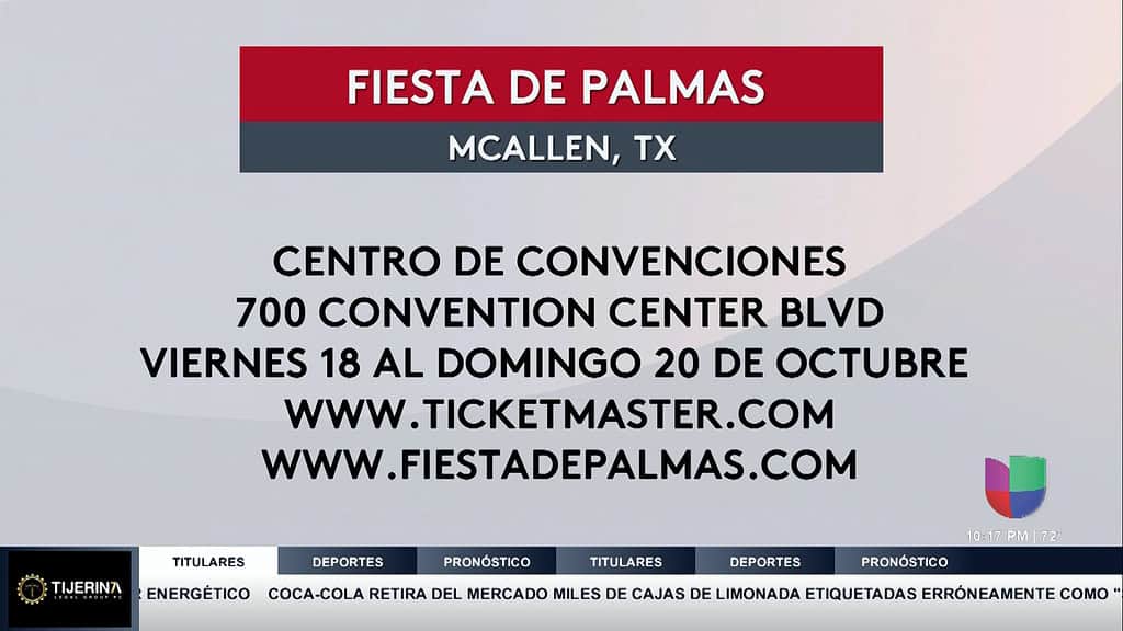 Regresa Fiesta de Palmas a McAllen: Música, Danza, Comida y Diversión para Toda la Familia