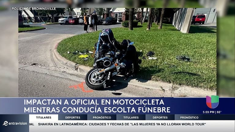 Oficial de Brownsville Sufre Accidente Durante Escolta Fúnebre: Autoridades Instan a Manejar con Precaución