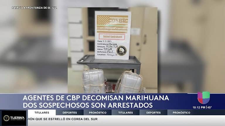 Patrulla Fronteriza incauta marihuana valorada en $60,000 en Harlingen
