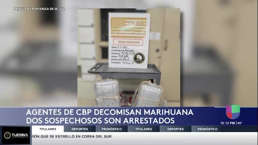 Patrulla Fronteriza incauta marihuana valorada en $60,000 en Harlingen