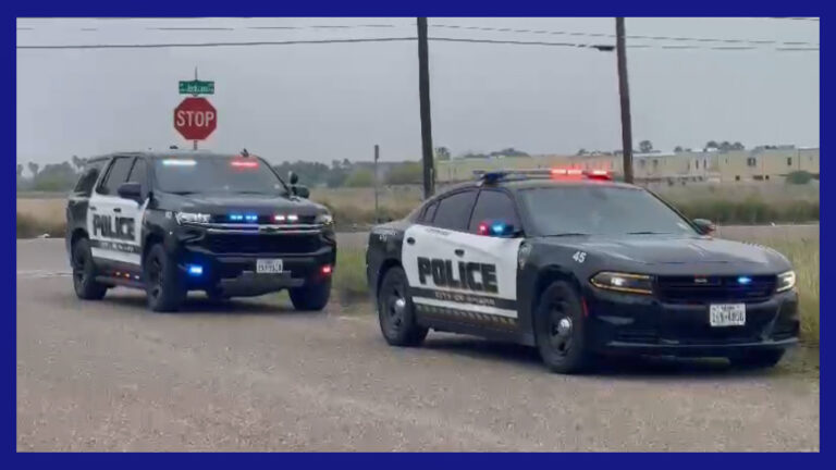 Intensa movilización de autoridades en Pharr en las calles Sioux y Jackson