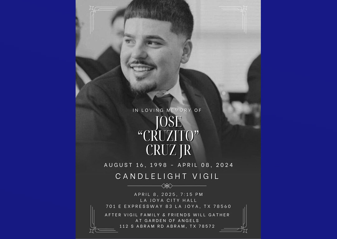 La ciudad de La Joya realizará vigilia en memoria de José “Cruzito” Cruz Jr.