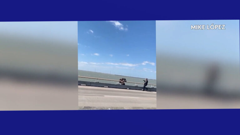 Captado en Cámara: Hombre se lanza al mar en la Isla del Padre Sur, oficiales logran su rescate