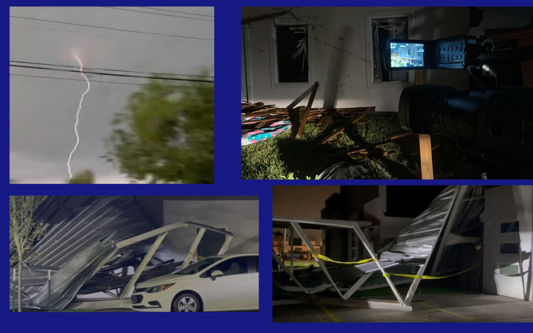 Estragos del paso de la tormenta en la ciudad de McAllen