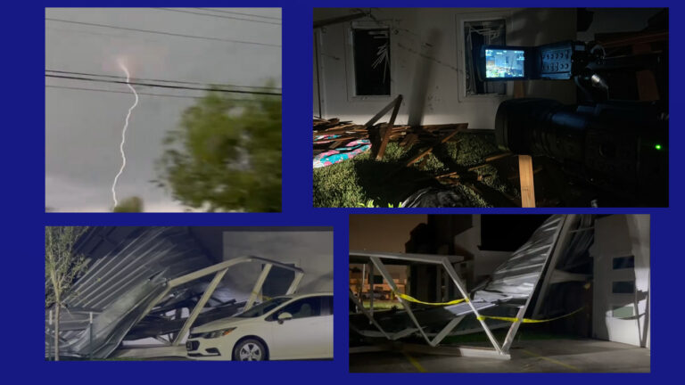 Estragos del paso de la tormenta en la ciudad de McAllen