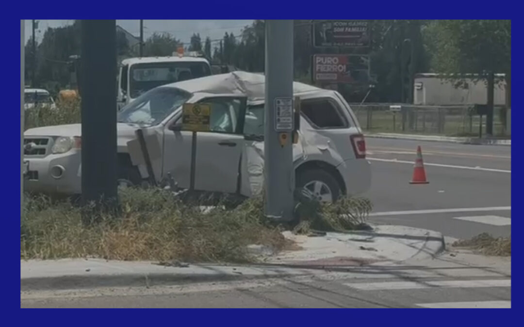 Alerta de tráfico en Weslaco por fuga de gas tras accidente vehicular