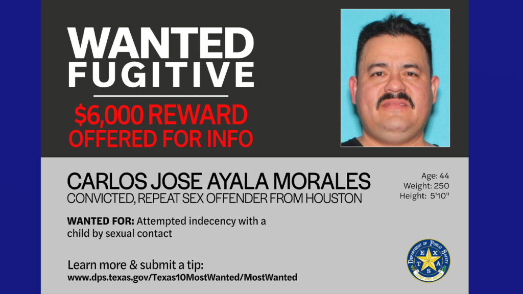 Ofrecen recompensa de seis mil dólares por fugitivo reincidente de delitos sexuales en Houston