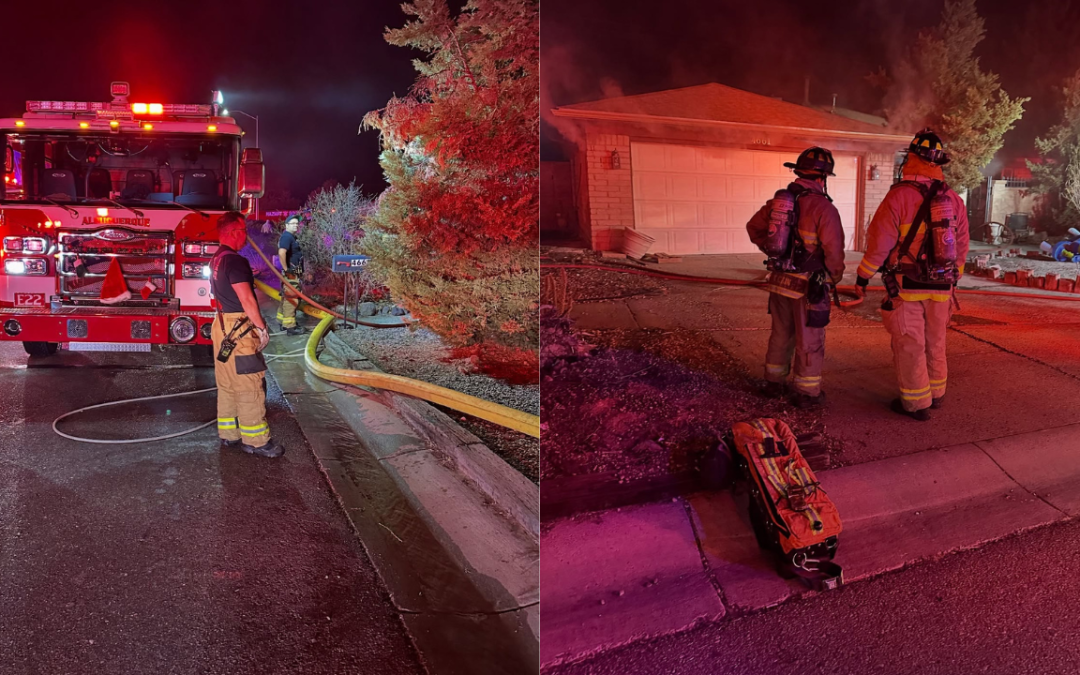 Bomberos Controlan Incendio Residencial en Albuquerque: Dos Heridos y Asistencia de Cruz Roja