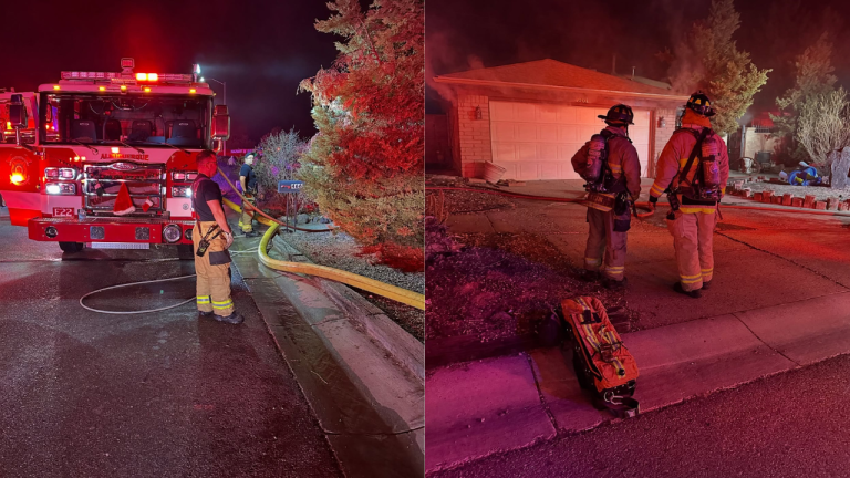 Bomberos Controlan Incendio Residencial en Albuquerque: Dos Heridos y Asistencia de Cruz Roja