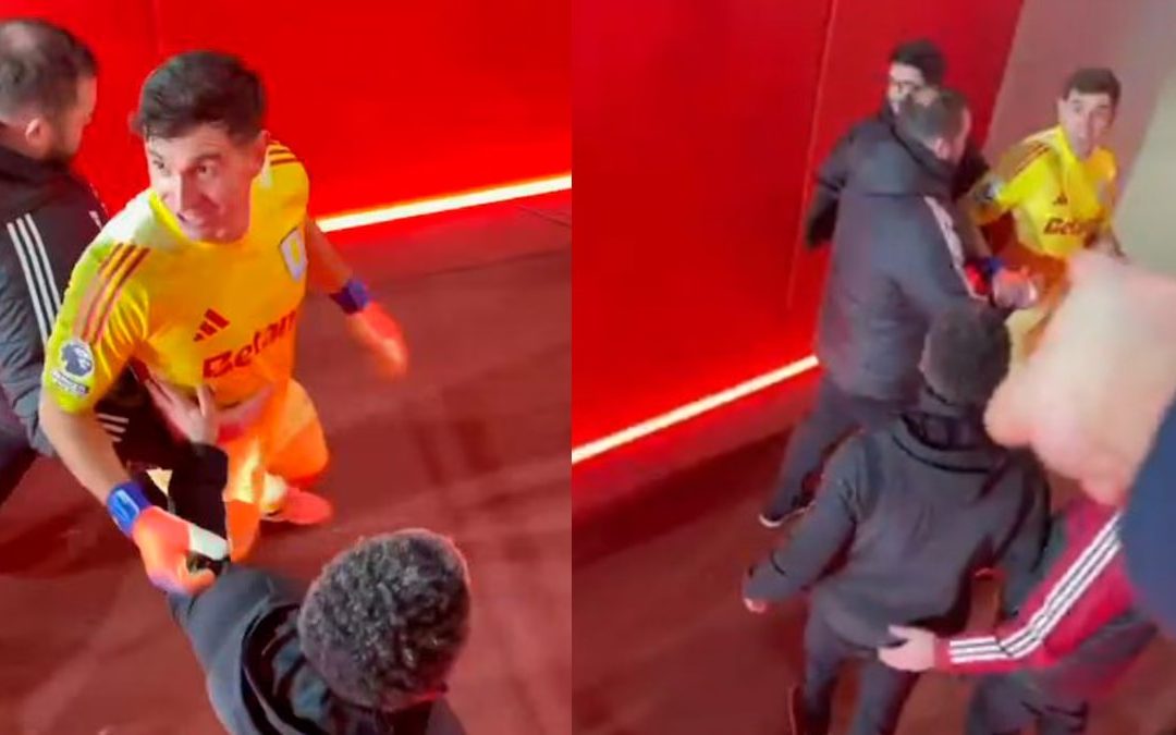 Dibu Martínez se enfrenta a sus aficionados tras la goleada de Arsenal | VIDEO