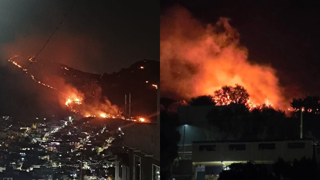 Incendio en la Sierra de Guadalupe: Columna de Humo Alerta a Pobladores de Ecatepec