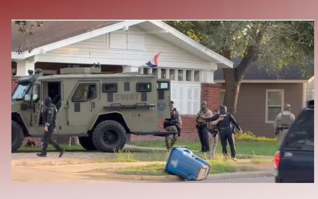 Policía de San Benito ejecuta orden de cateo en el 700 block de N. Sam Houston Blvd