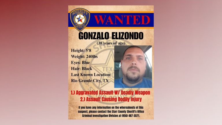 Autoridades buscan urgentemente a hombre acusado de agresión agravada en el condado Starr.