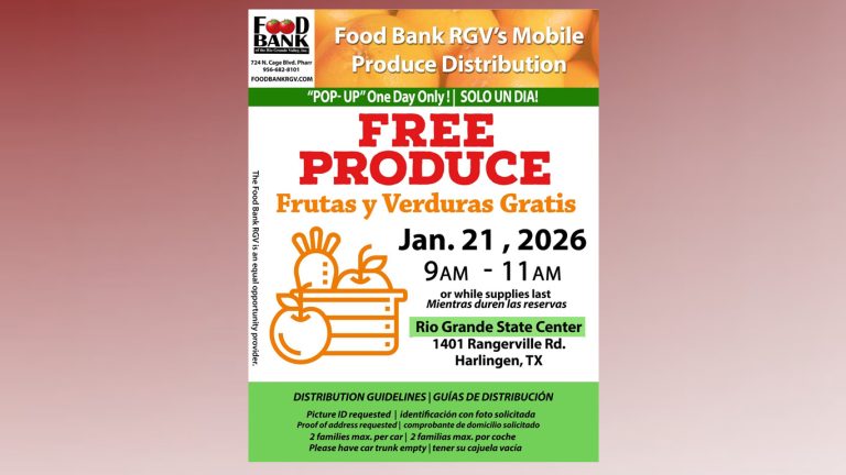 Banco de Alimentos del RGV realizará distribución gratuita de frutas y verduras en Harlingen