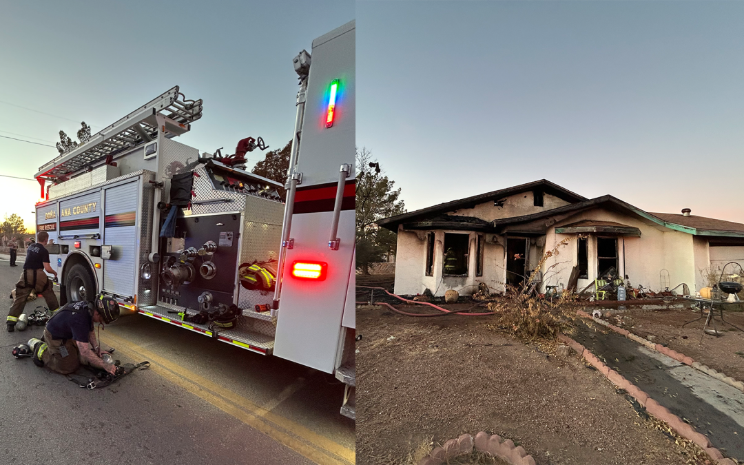 Incendio en Vivienda en Tortugas: Bomberos de Doña Ana Combaten el Fuego sin Heridos