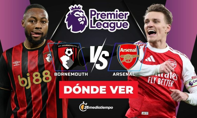 Bournemouth vs Arsenal: ¿A qué hora y dónde VER el partido de la Premier League HOY 2026?