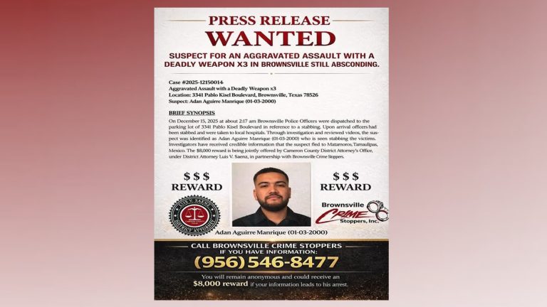 Buscan a sospechoso por triple agresión agravada con arma mortal en Brownsville