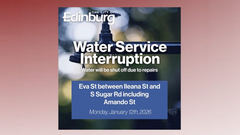 Interrupción del servicio de agua en la subdivisión Lantana en Edinburg