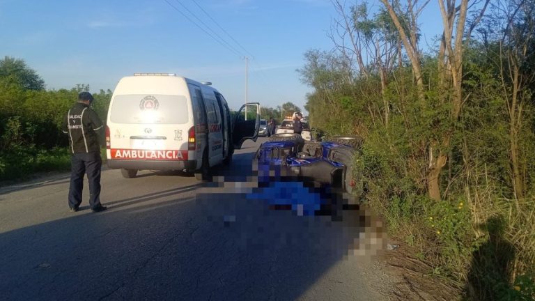 Accidente de cuatrimoto en Montemorelos: Mujer pierde la vida y hombre queda herido