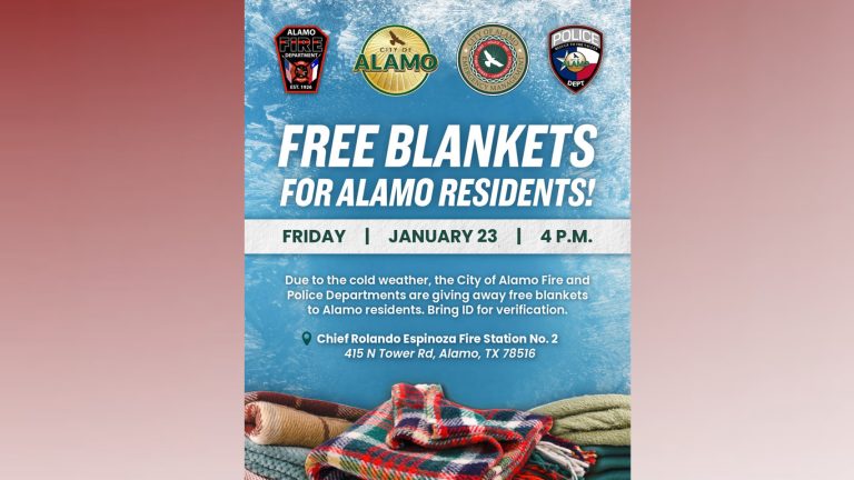 Regalarán cobijas gratis a residentes de Alamo ante bajas temperaturas