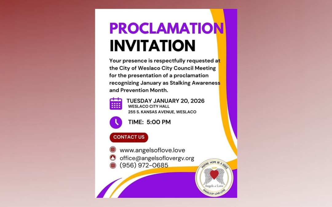 Weslaco proclamará enero como Mes de Concientización y Prevención del Acecho