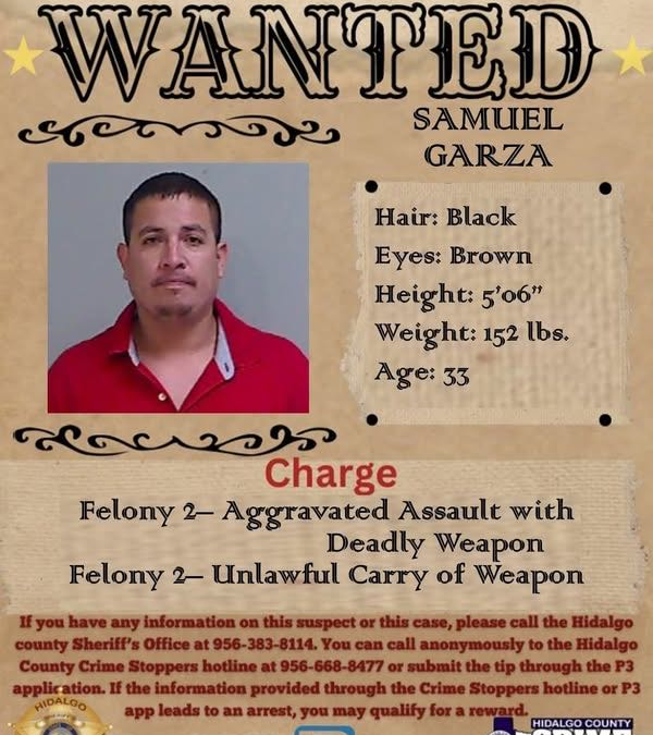 Buscan a Samuel Garza por cargos graves en el condado de Hidalgo