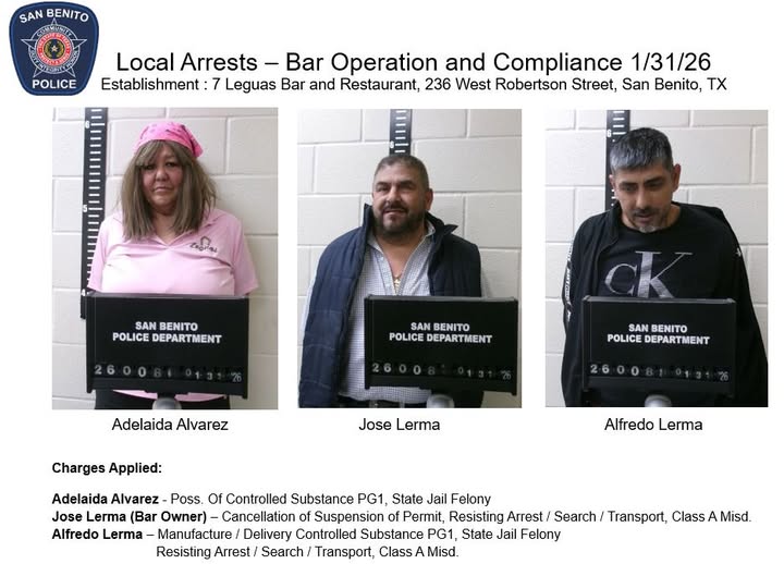 Tres detenidos en bar de San Benito tras operativo antidrogas