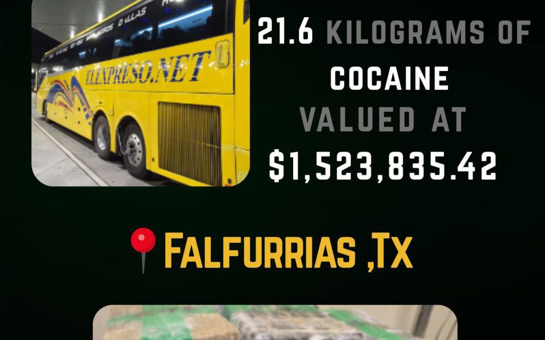 Patrulla Fronteriza Decomisa 21.6 Kilogramos de Cocaína en Falfurrias