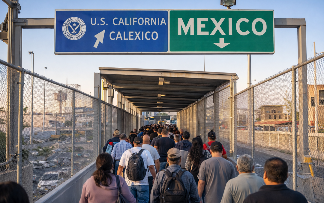 Cambio Temporal en el Cruce Peatonal Mexicali-Calexico por Obras de Modernización