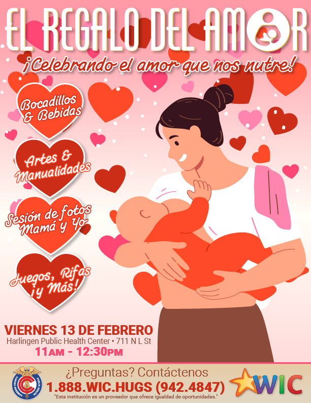 WIC invita a madres lactantes a celebrar el “Regalo de Amor” este 13 de febrero en Harlingen