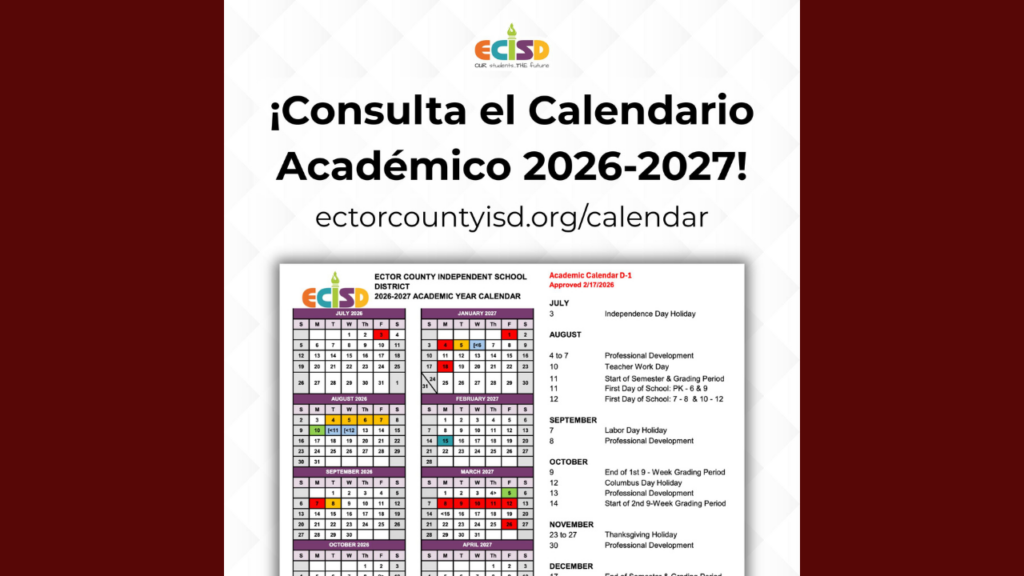 Calendario Académico ECISD 2026-2027: Resultados de la Consulta Comunitaria