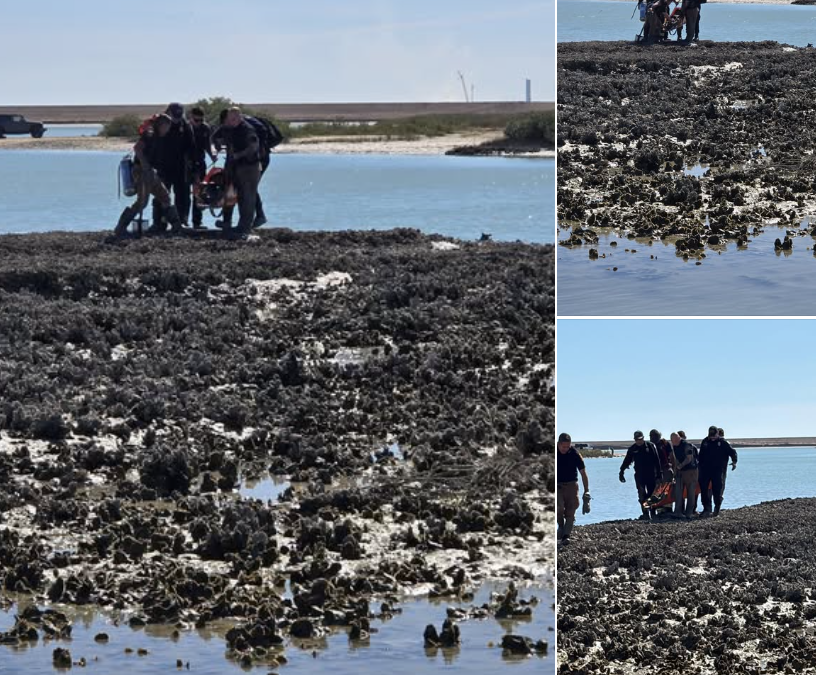 Rescatan a adolescente atrapado en el lodo en rampa para botes Jaime Zapata