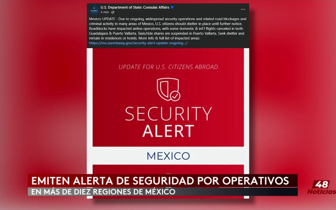 Departamento De Estado De EE. UU. Emite Alerta De Viaje En México