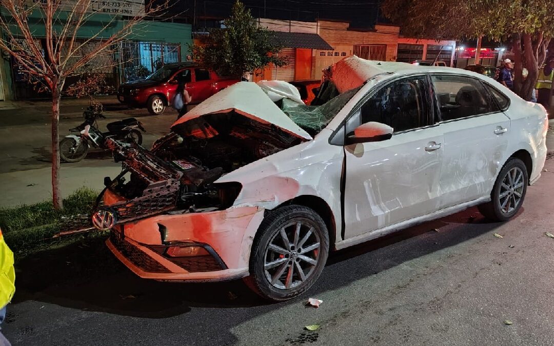 Conductor ebrio causa accidente milagroso en la carretera Torreón-Matamoros