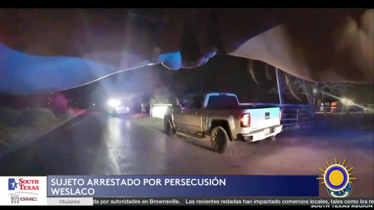 Persecución En Weslaco Resulta En Arresto De Conductor Peligroso