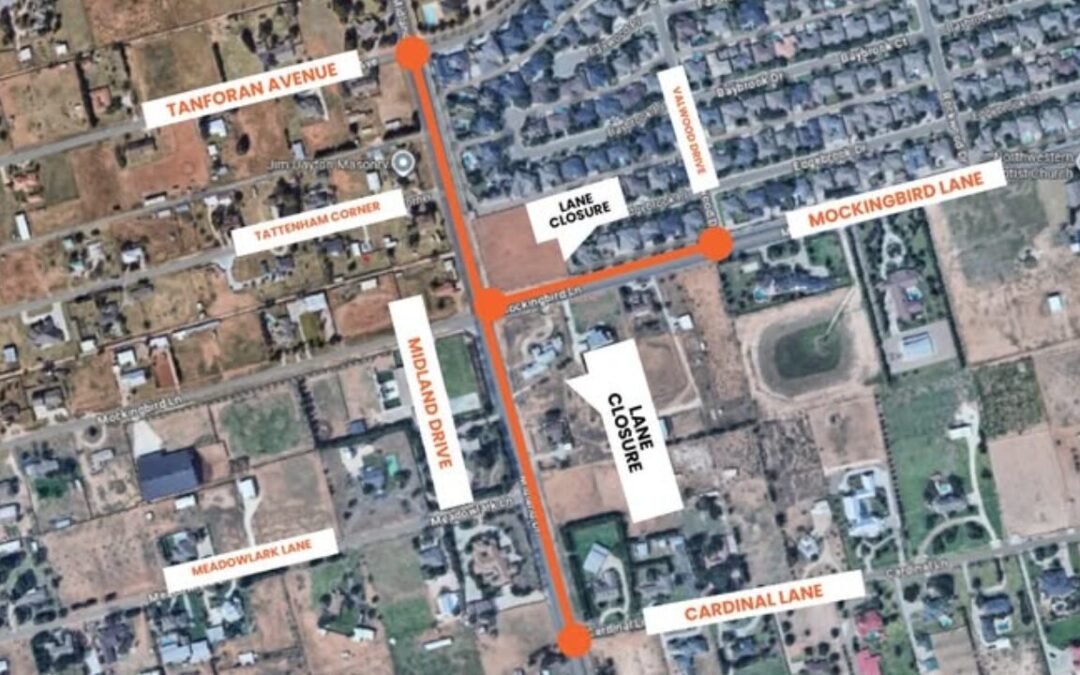 Midland Drive sufrirá cierres temporales hasta abril por mejoras en infraestructura