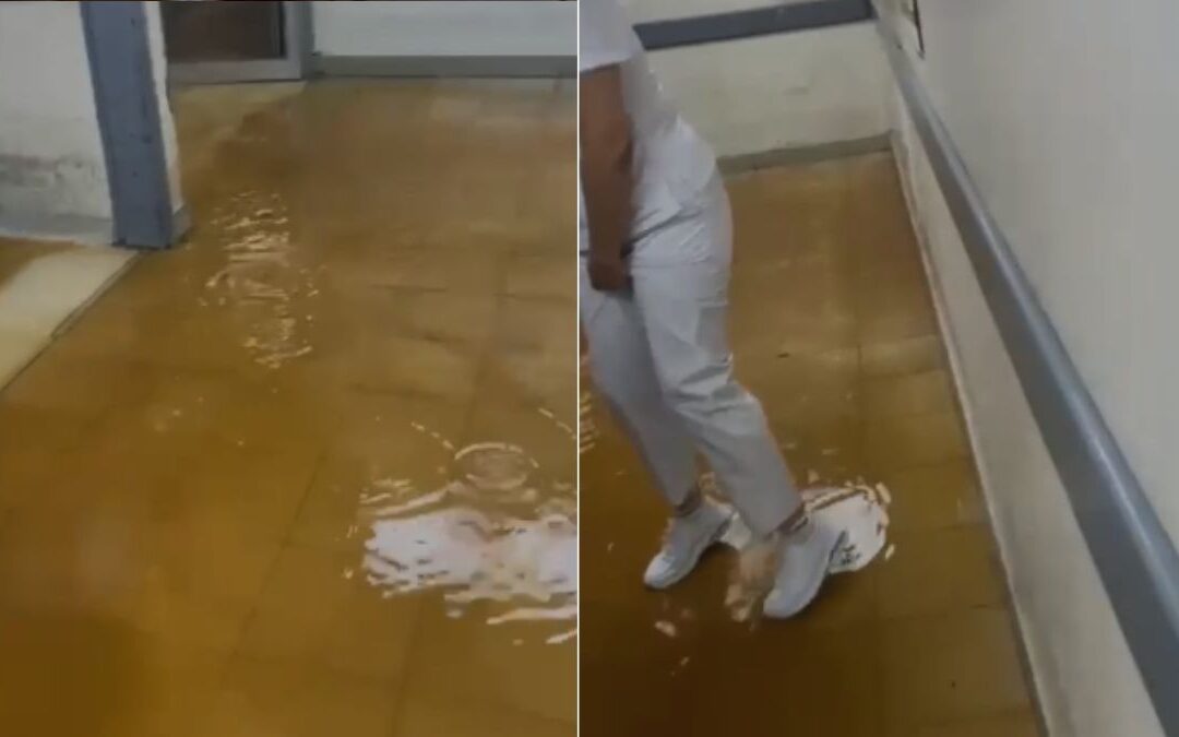 Tubería Rota Inunda Hospital del ISSSTE en Gómez Palacio