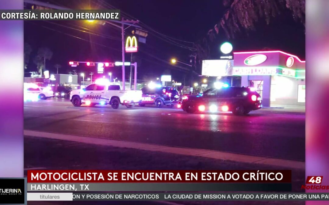 Motociclista Herido En Accidente En Harlingen