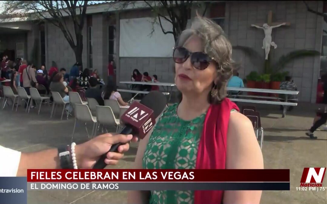 Domingo de Ramos en Las Vegas: Celebración Emotiva en la Iglesia de San Cristóbal
